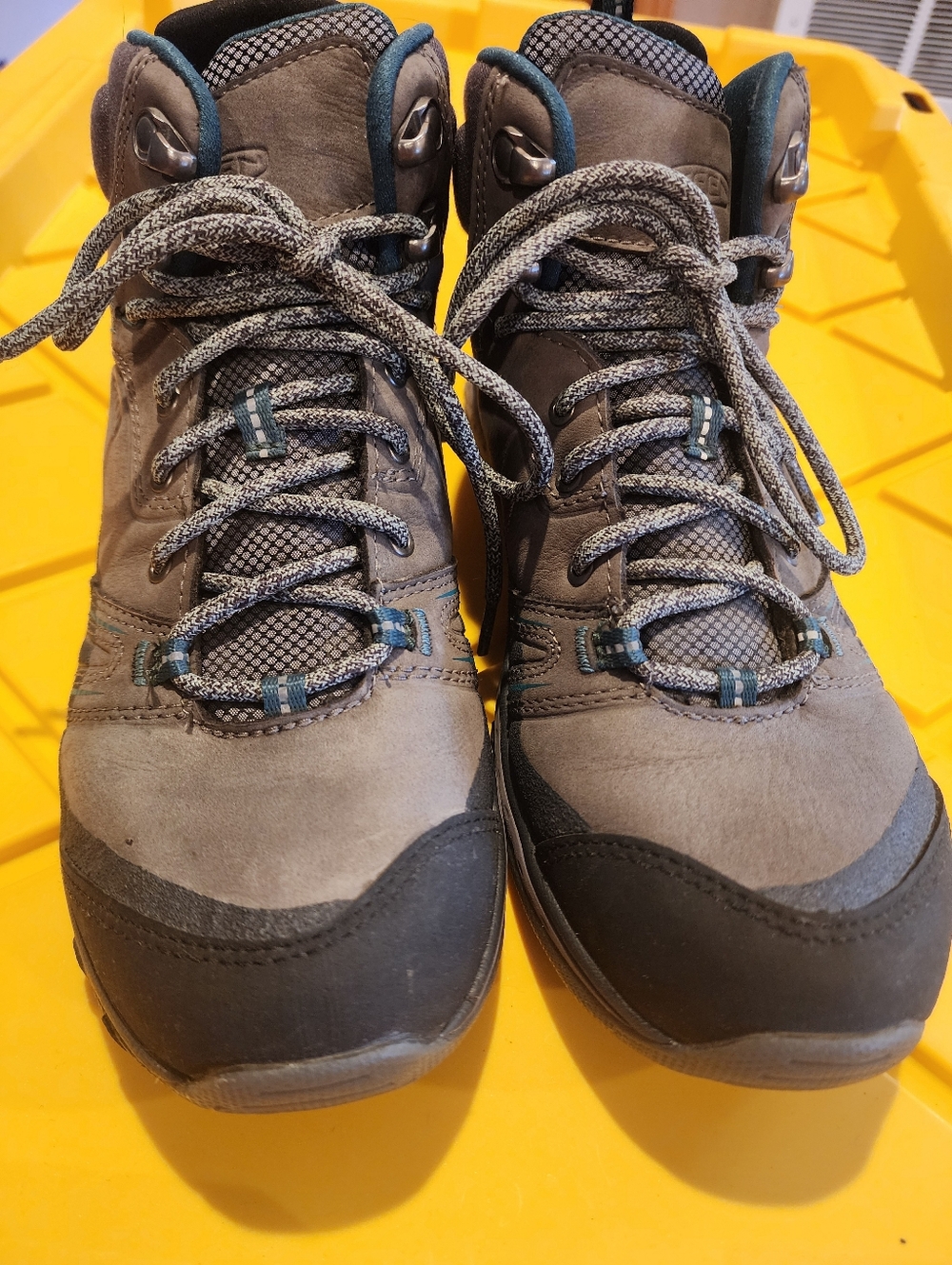 Women Leather Keen Terradora Grey Hiking Boots Shoes 9 Waterproof